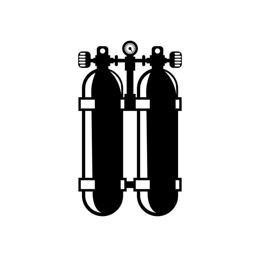 illustrazione del design della bombola per immersioni subacquee vettore