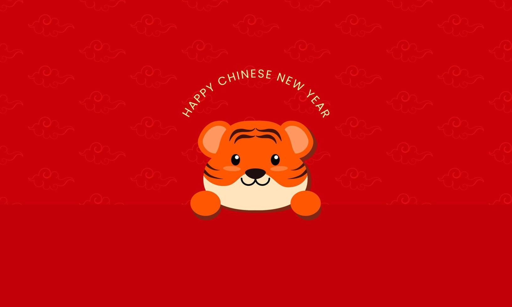felice anno nuovo cinese 2022 con carattere tigre. vettore