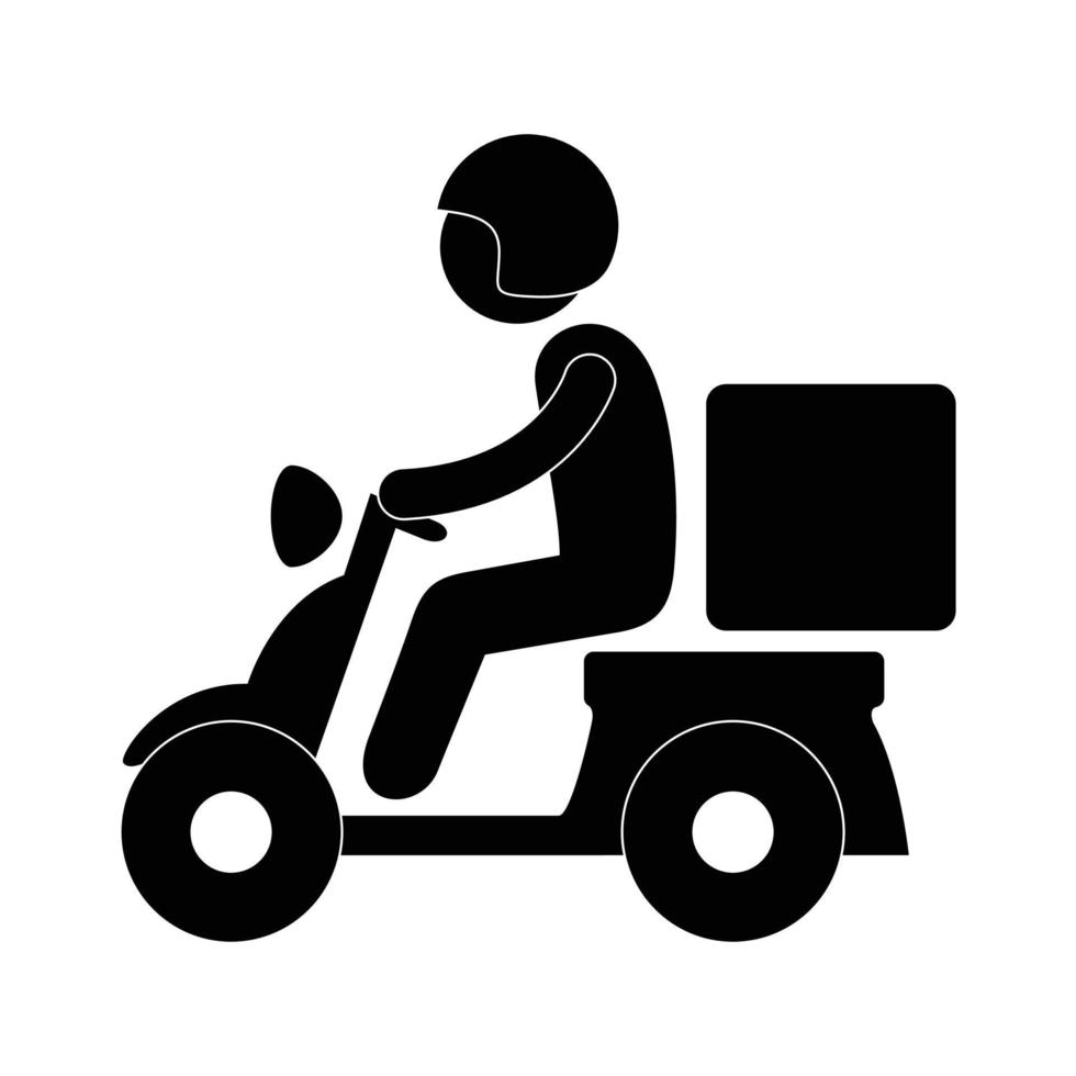 illustrazione di vettore della siluetta di consegna dell'icona