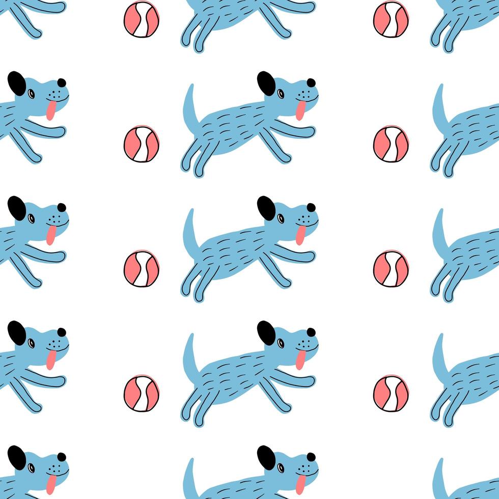 modello vettoriale senza soluzione di continuità con cani carini per poster tipografici, biglietti, etichette, brochure, volantini, pagine, banner design. illustrazione vettoriale.