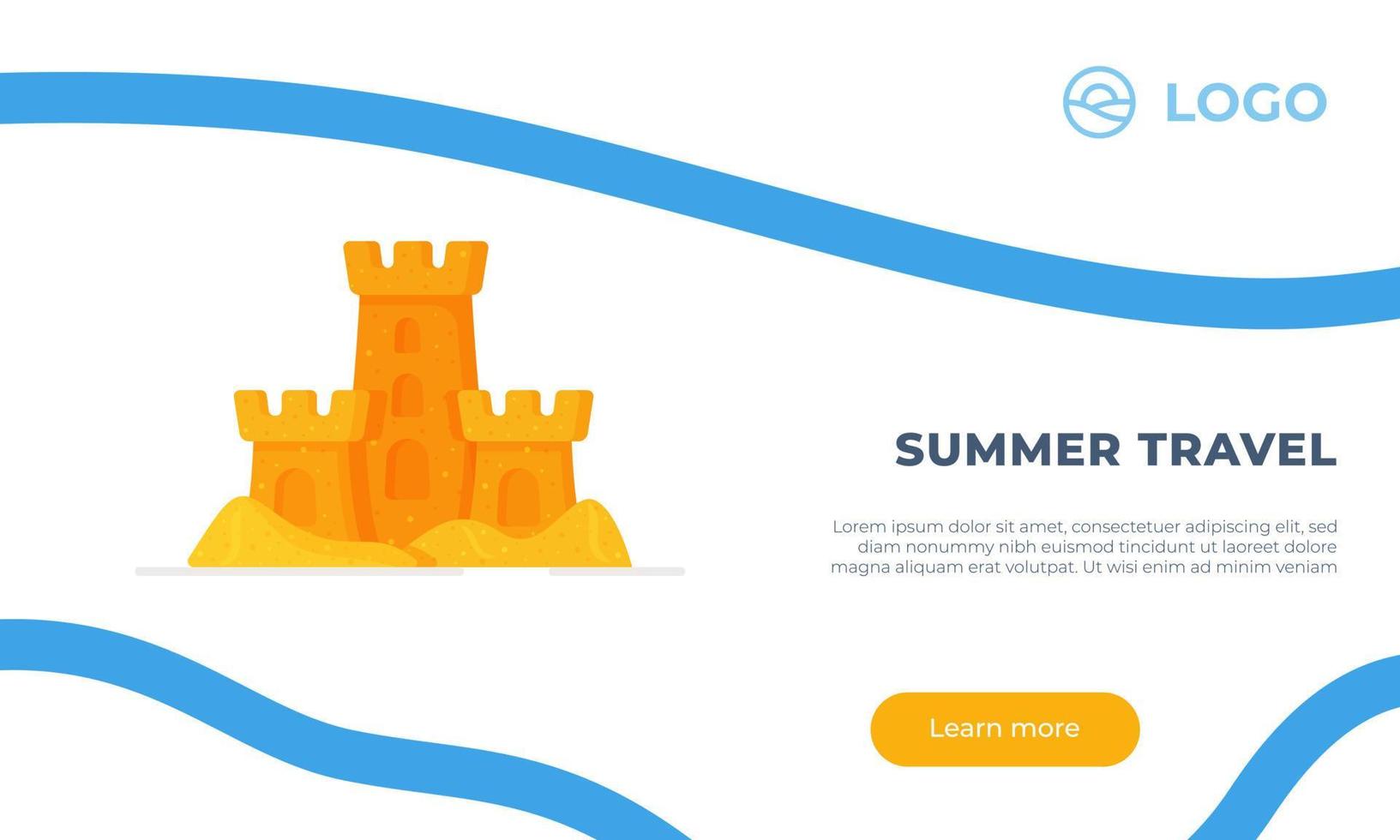 illustrazione vettoriale di un grande castello di sabbia isolato su uno sfondo bianco. icona vettoriale isometrica del castello di sabbia rotondo per il web design