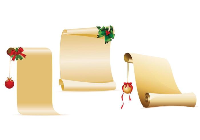 Pacchetto di Natale decorato pergamena di Natale vettore