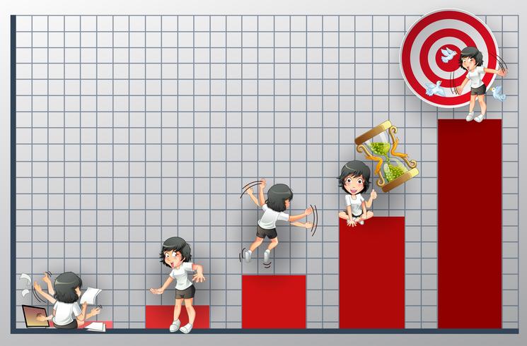 grafico del successo. vettore