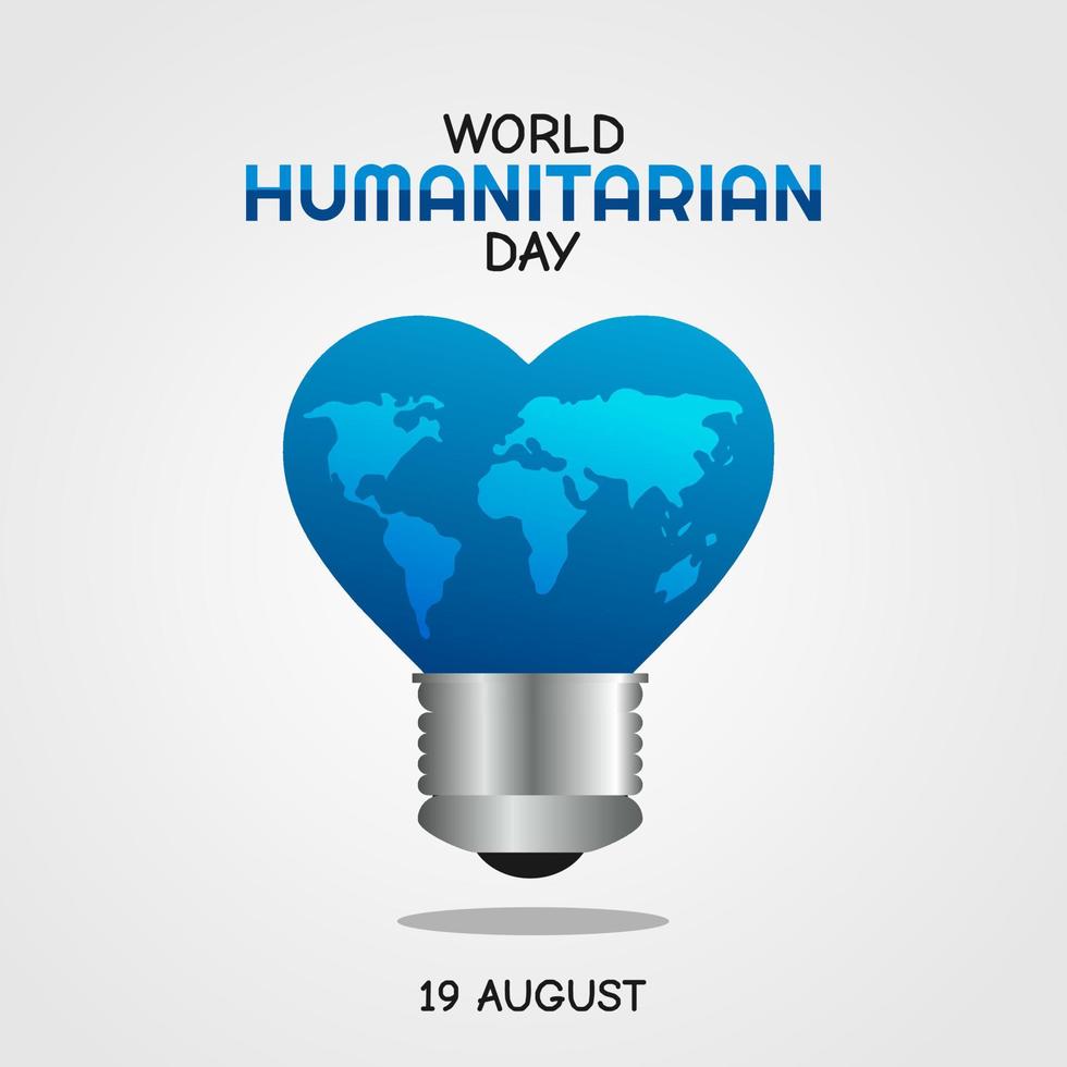 illustrazione vettoriale della giornata mondiale umanitaria