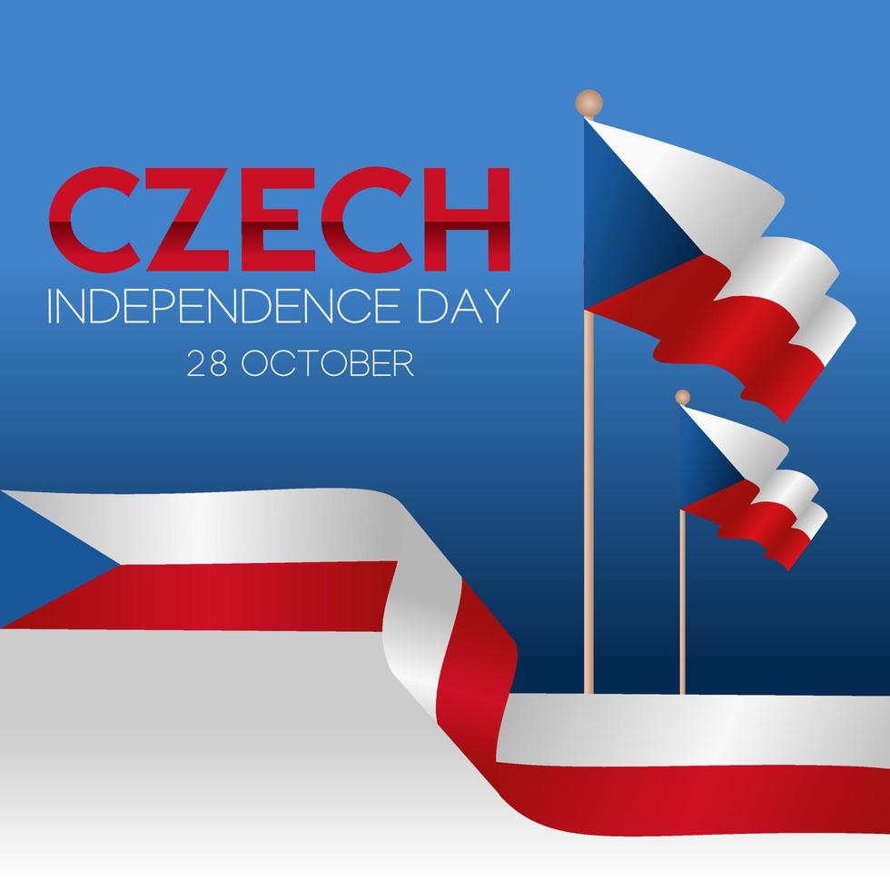 illustrazione vettoriale del giorno dell'indipendenza ceca