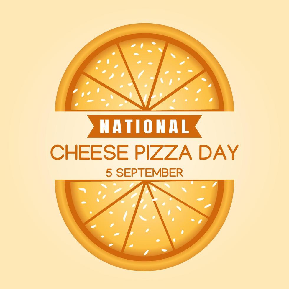 illustrazione vettoriale del giorno della pizza al formaggio nazionale