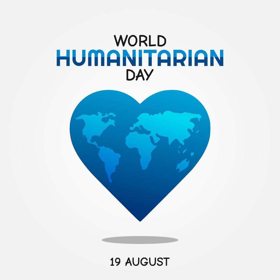 illustrazione vettoriale della giornata mondiale umanitaria