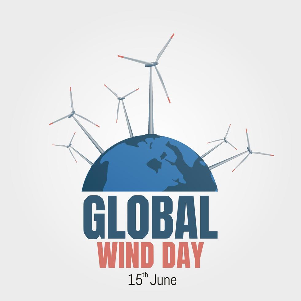illustratore di vettore del giorno del vento globale.