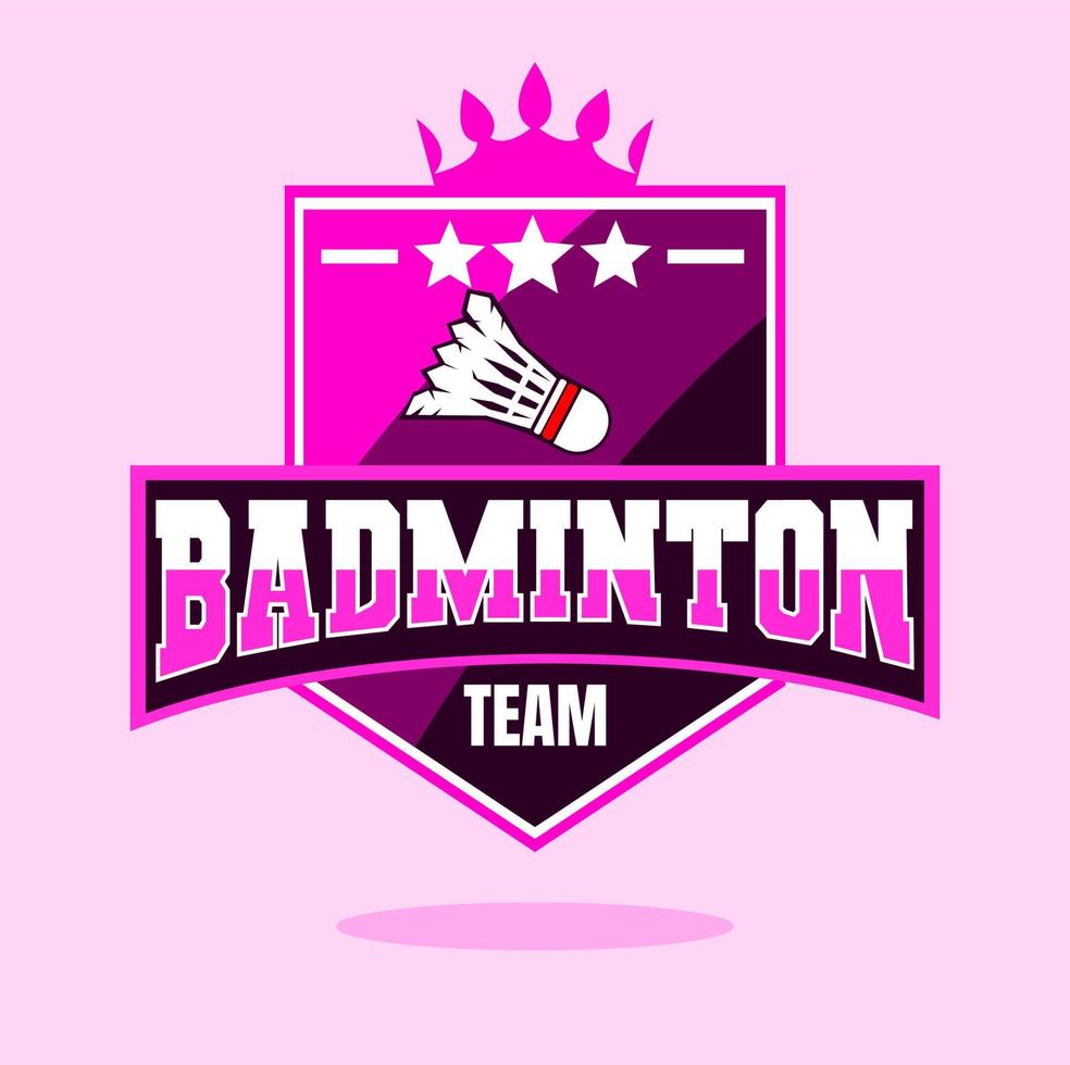 illustrazione di vettore del logo di progettazione di badminton