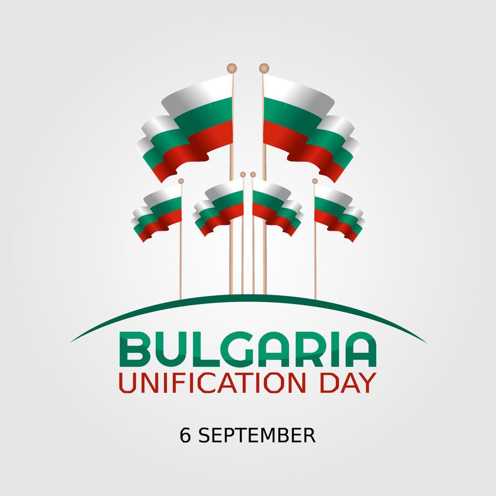 giorno dell'unificazione della bulgaria illustrazione vettoriale