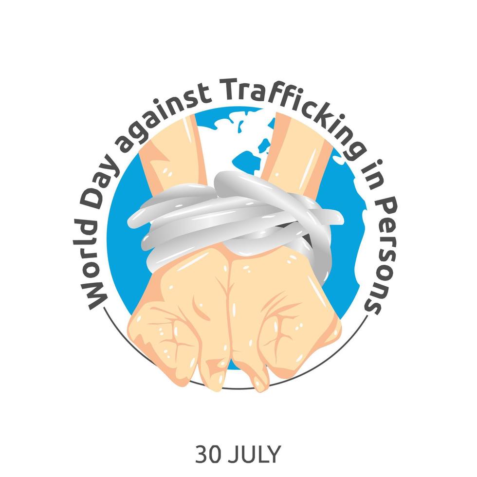 Giornata mondiale contro la tratta di persone illustrazione vettoriale