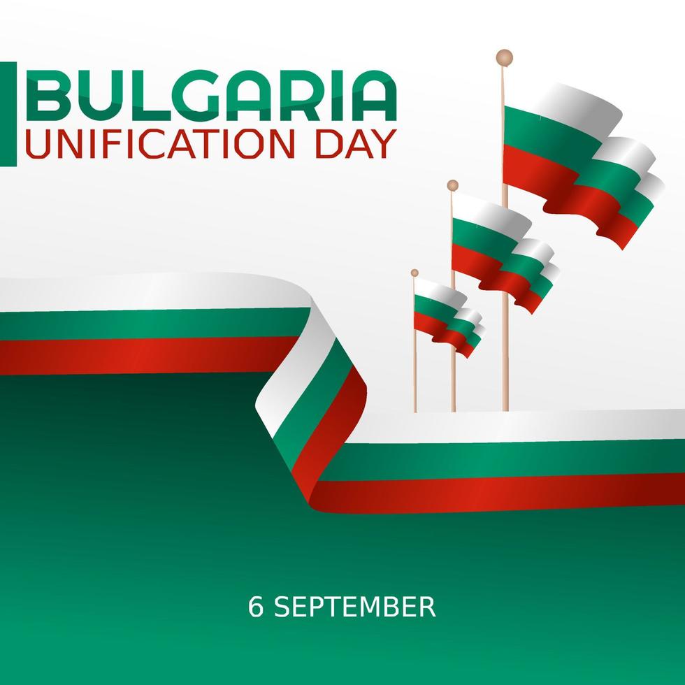 giorno dell'unificazione della bulgaria illustrazione vettoriale