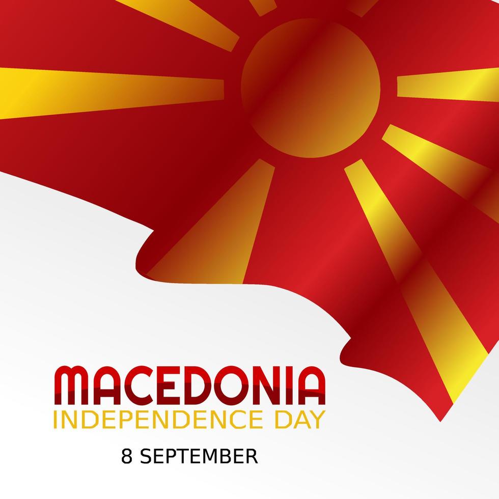 illustrazione vettoriale del giorno dell'indipendenza della macedonia