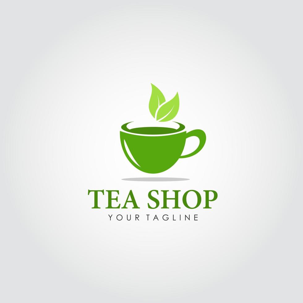 vettore di design del logo del negozio di tè. adatto per il tuo logo aziendale