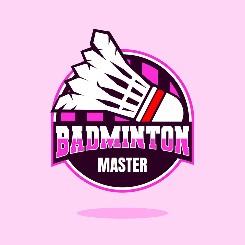 illustrazione di vettore del logo di progettazione di badminton