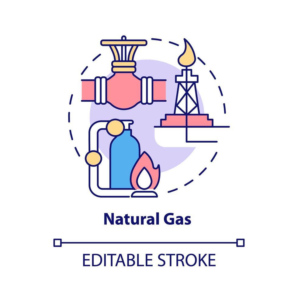 icona del concetto di gas naturale vettore