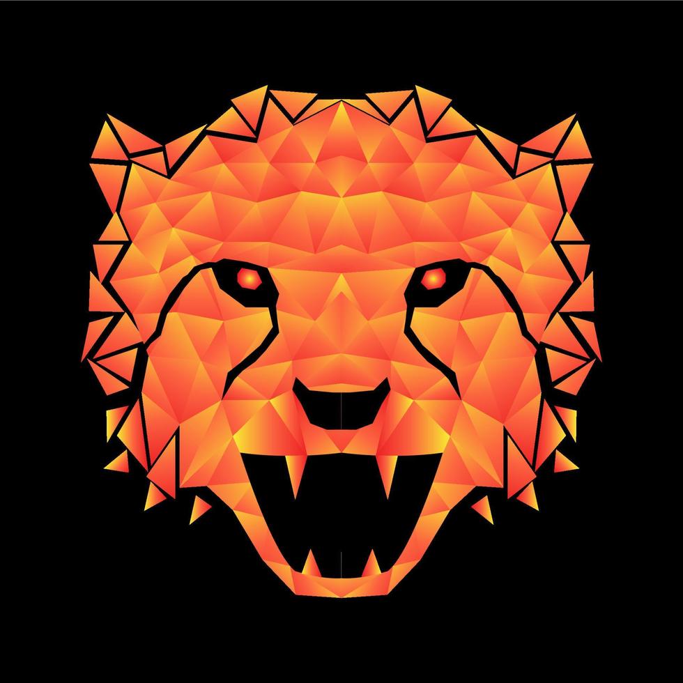 disegno astratto del logo della testa del ghepardo vettore