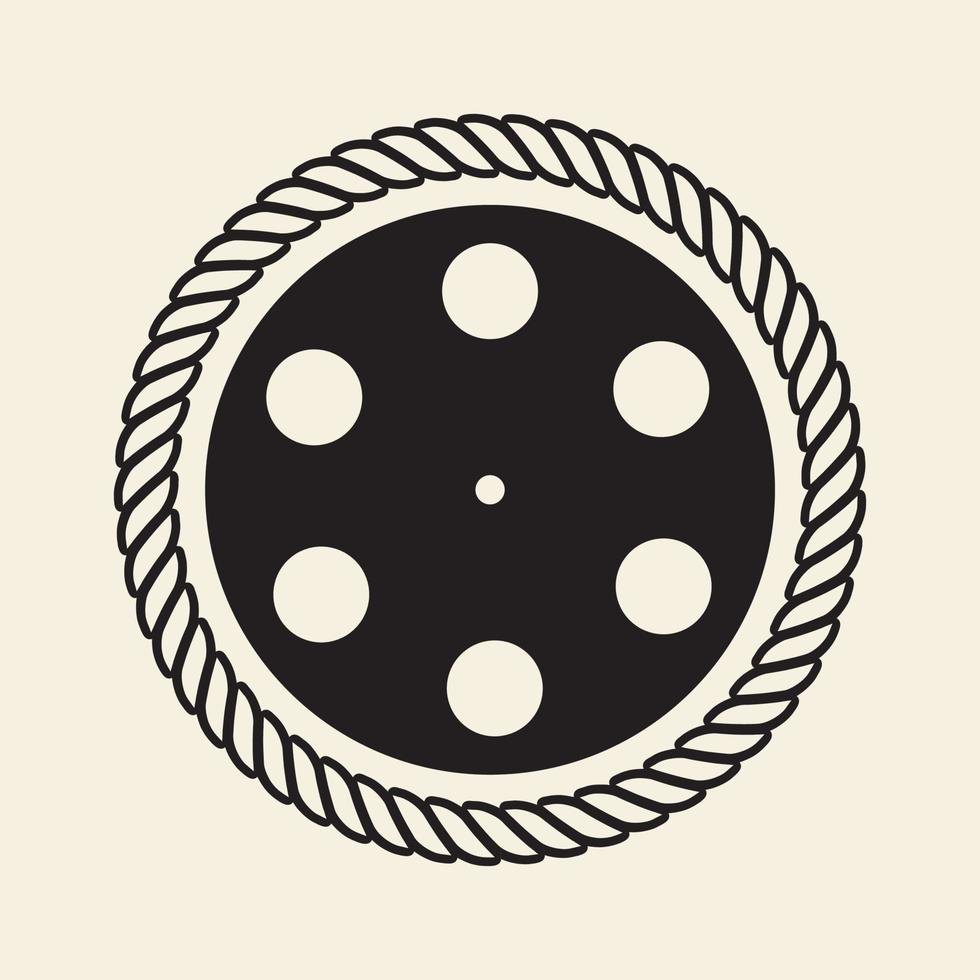 cinema film corda logo simbolo icona disegno grafico vettoriale