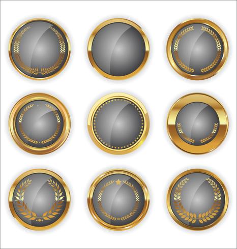 La vendita dorata identifica la retro raccolta di disegno dell&#39;annata vettore