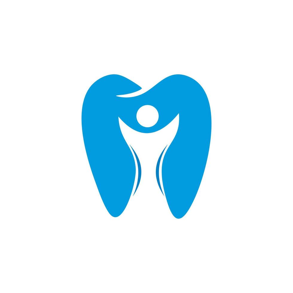 logo della clinica odontoiatrica, logo per cure odontoiatriche vettore