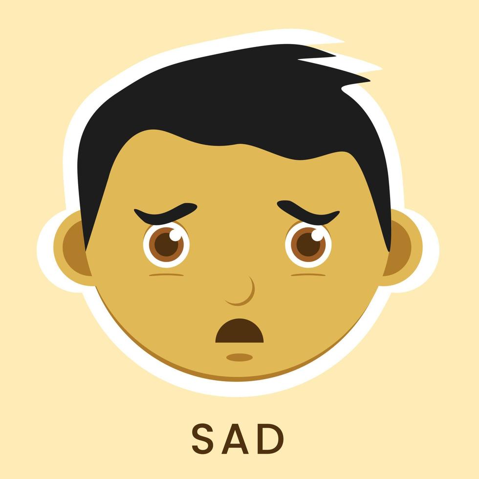 disegno di emoticon triste vettore