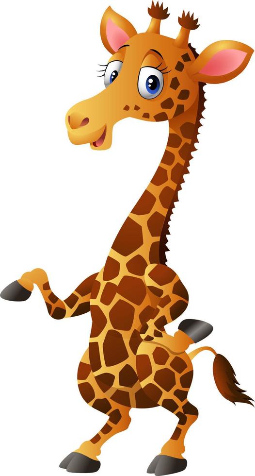 simpatica illustrazione di giraffa vettore