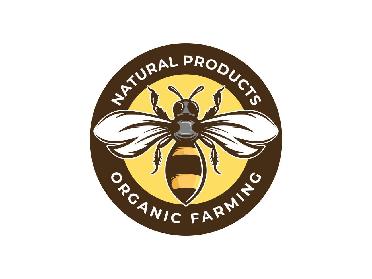 illustrazione del logo dell'ape migliore per il vettore premium di progettazione di etichette