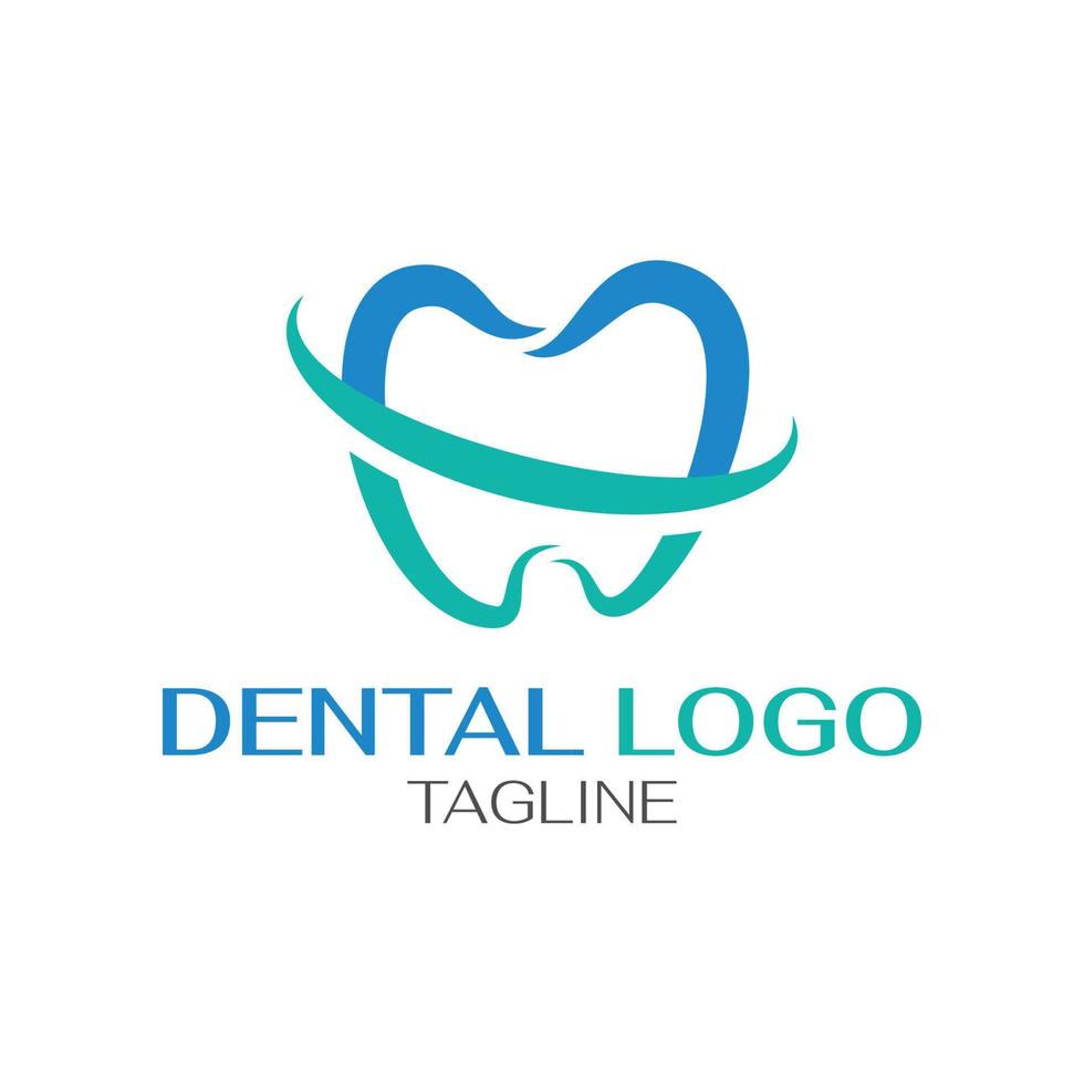 modello di progettazione del logo di concetto dentale. logo vettoriale isolato su sfondo bianco