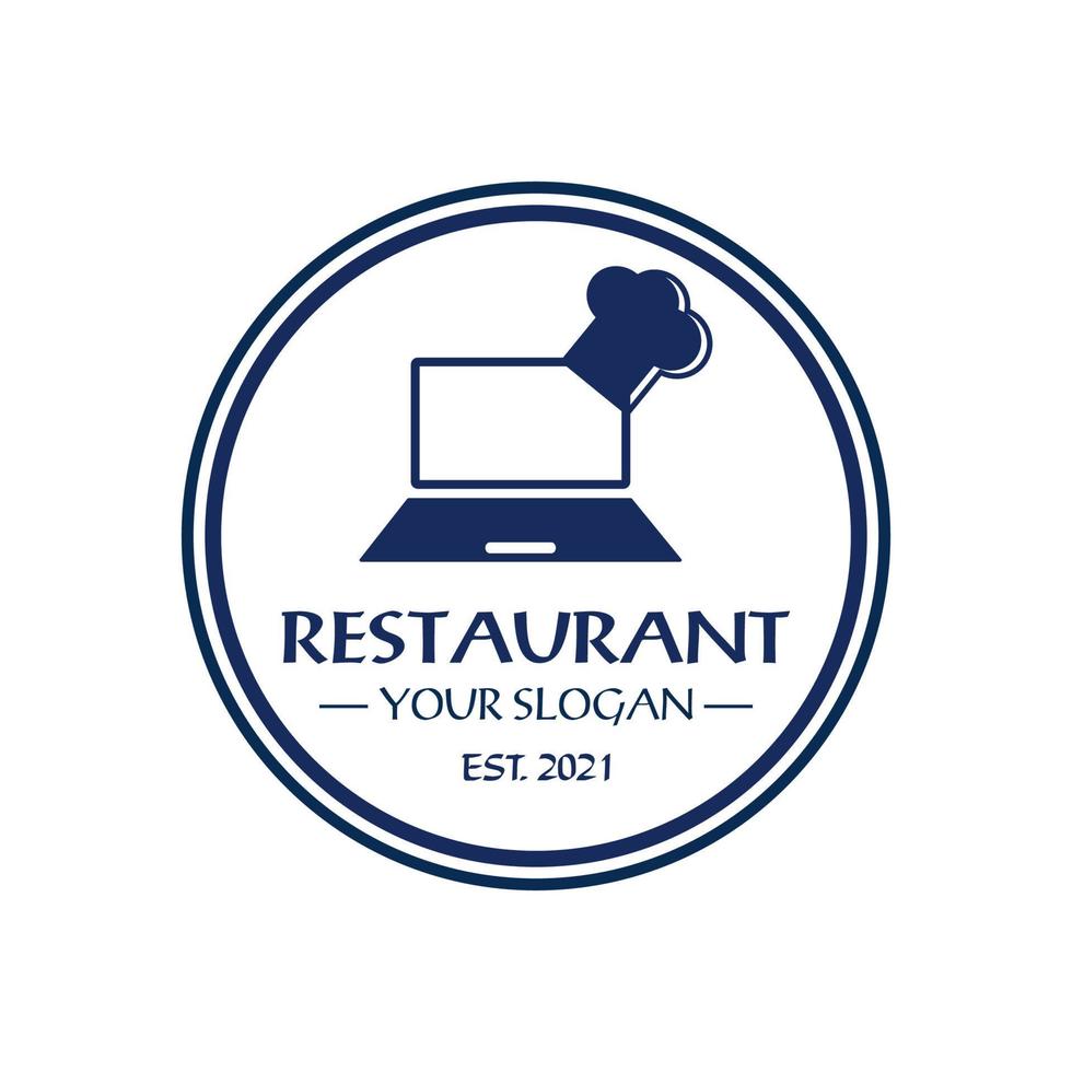 logo del cibo online, logo del ristorante vettore