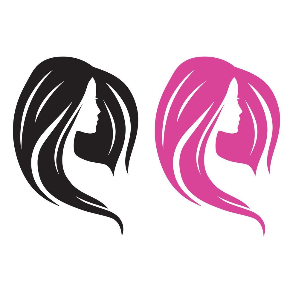 logo per capelli di bellezza vettore