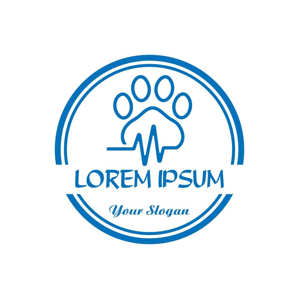 logo per la cura degli animali domestici, logo veterinario vettore