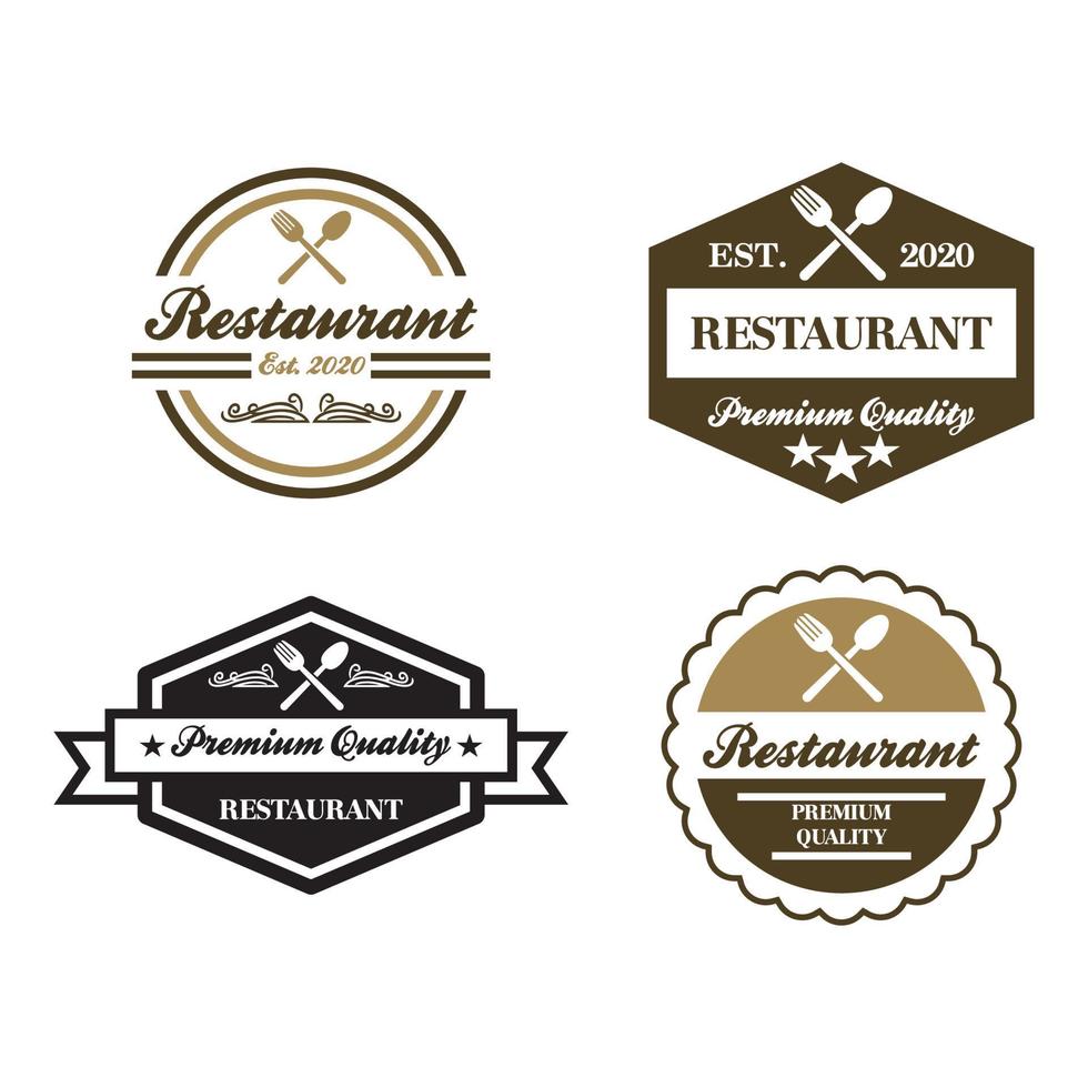 un insieme di vettore di cucina, un insieme di logo del ristorante