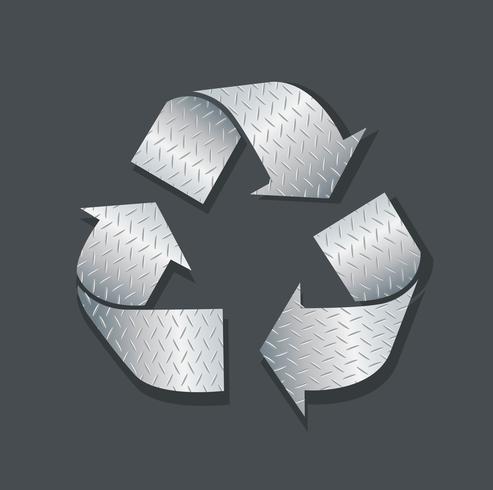 piastra metallica riciclare icona simbolo illustrazione vettoriale