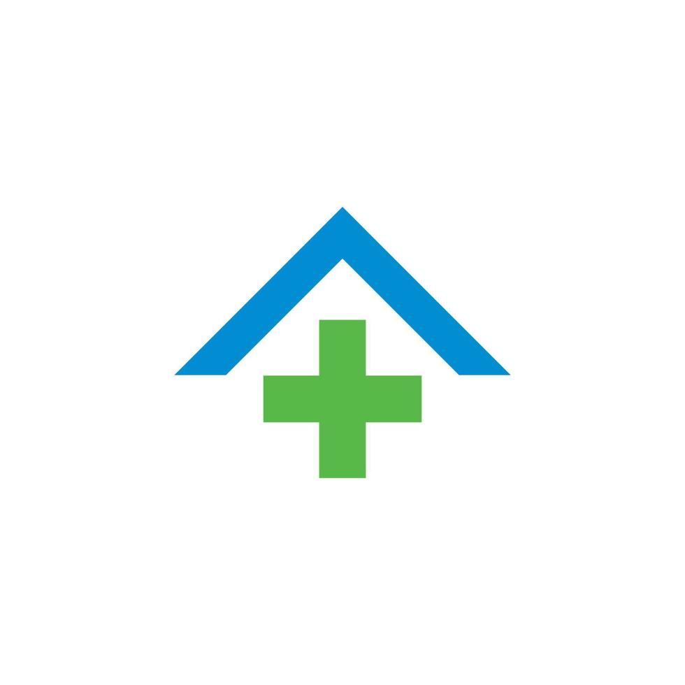 logo della casa medica, logo medico della clinica vettore