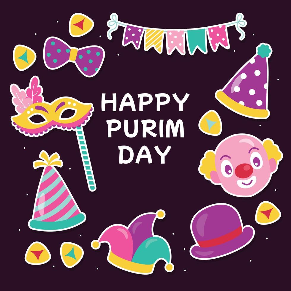 il significato del giorno del purim celebrato dagli ebrei vettore