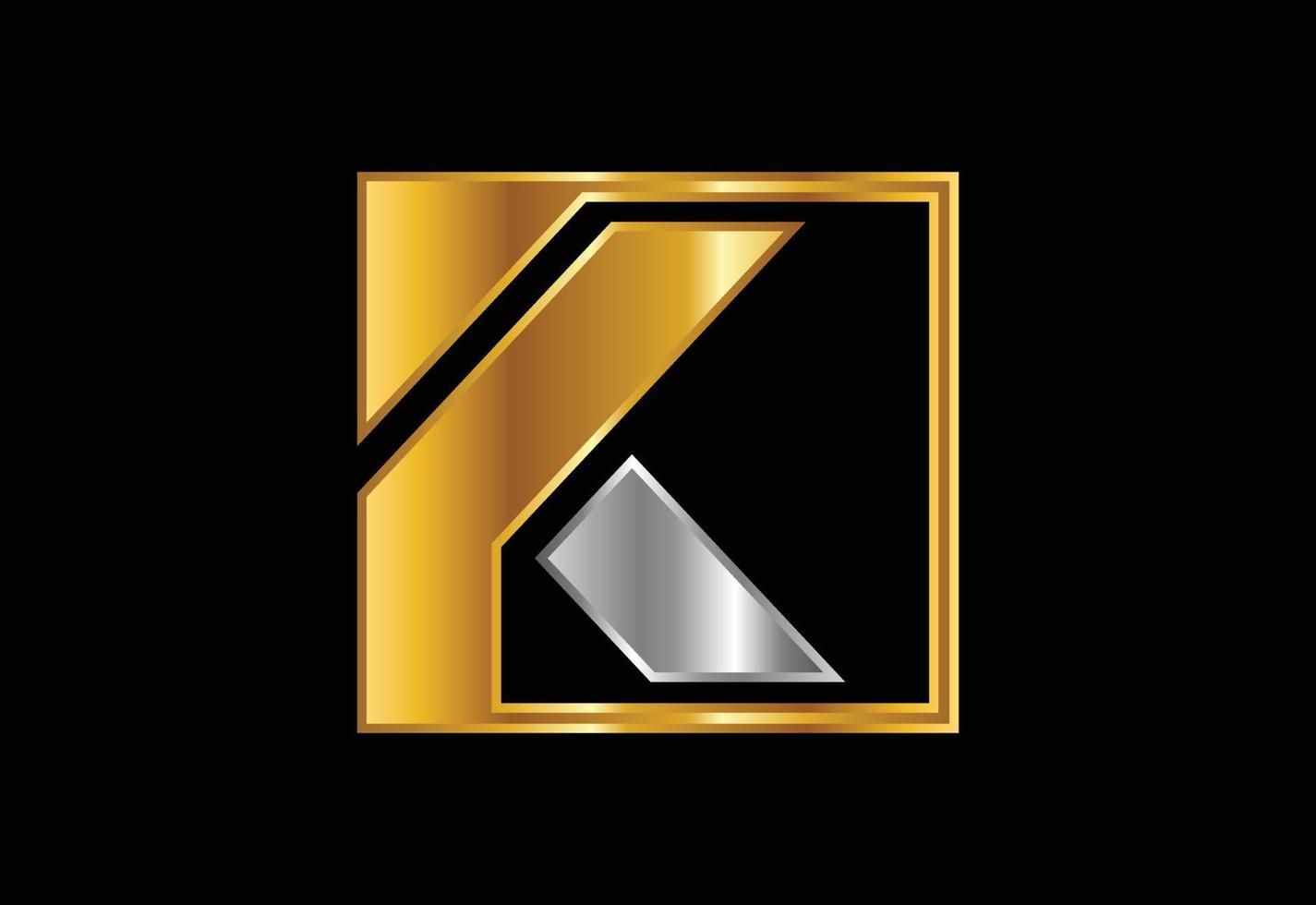 modello di logo lettera k. monogramma iniziale lettera k logo design vettore