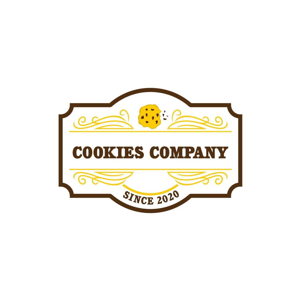 logo aziendale di biscotti, logo da forno vettore
