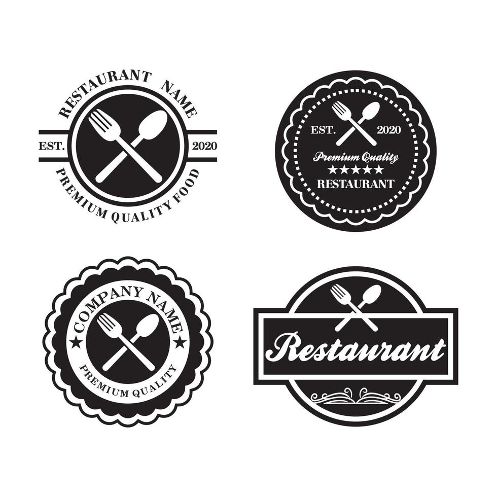 una serie di caffè vettoriali, una serie di logo del ristorante vettore
