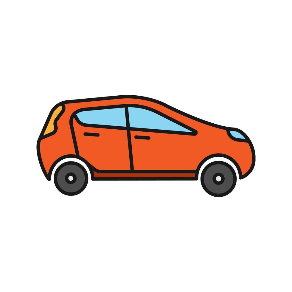 icona del colore della vista laterale dell'auto. automobile. illustrazione vettoriale isolato
