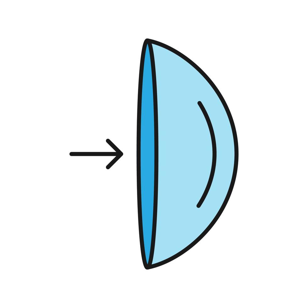 icona del colore delle istruzioni per la rimozione delle lenti a contatto con gli occhi. illustrazione vettoriale isolata
