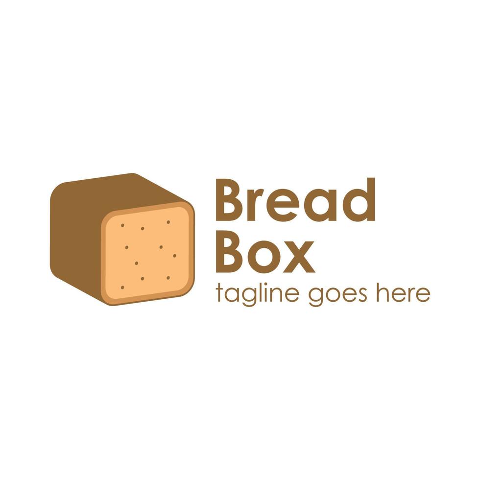 modello di progettazione del logo della scatola del pane vettore