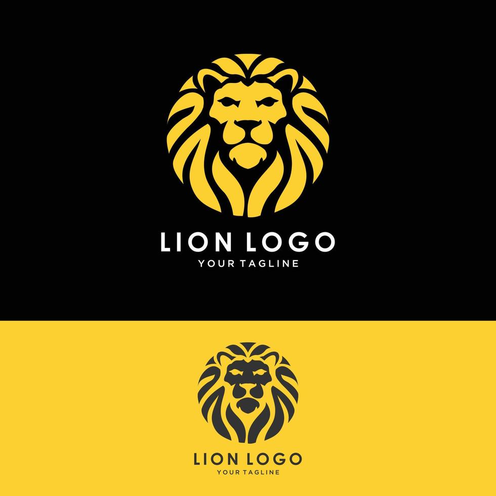 modello logo leone vettore