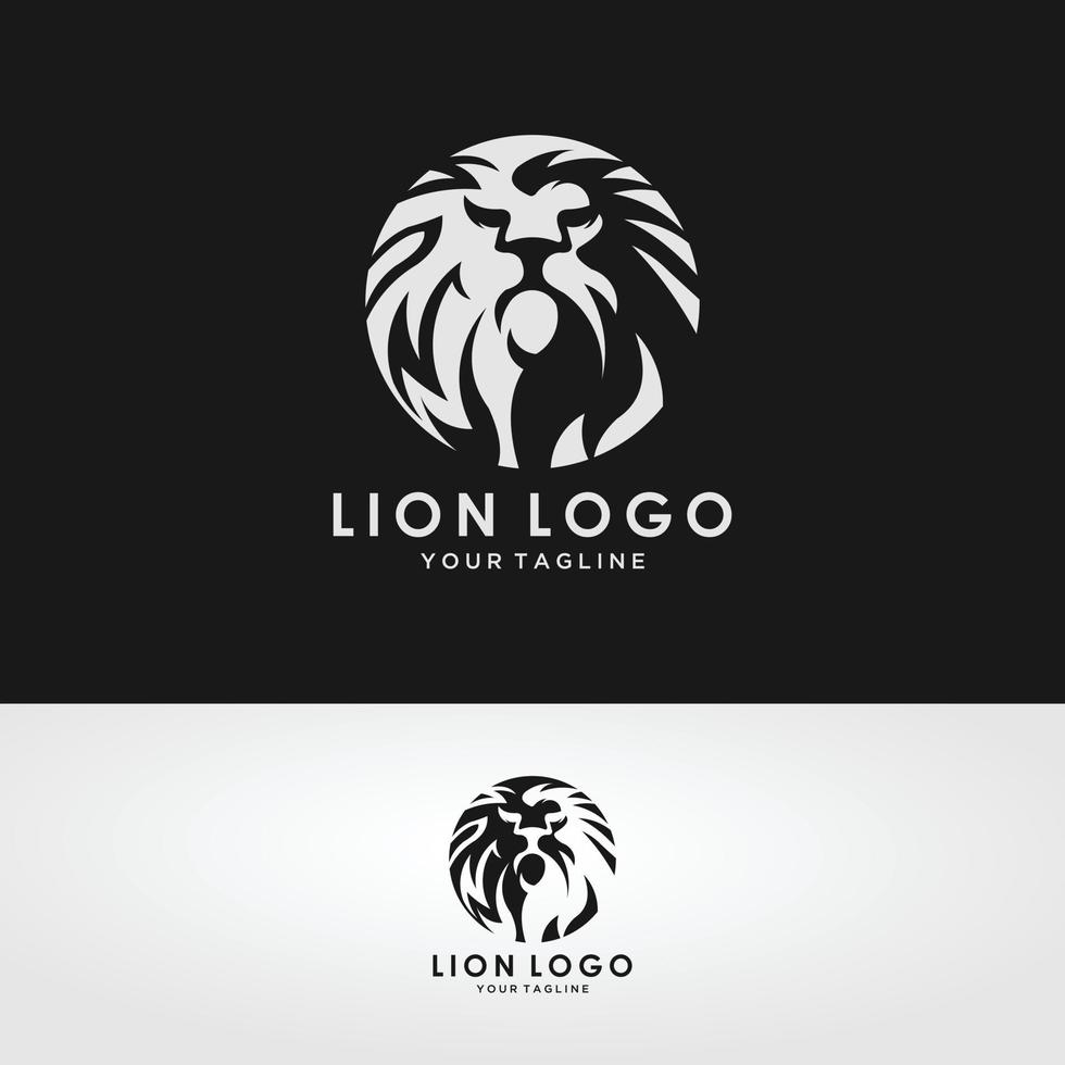 modello logo leone vettore