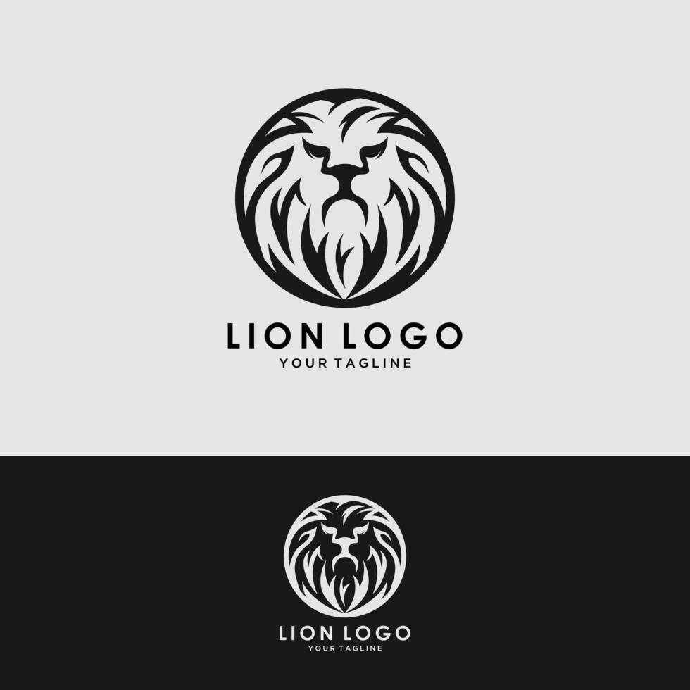 modello logo leone vettore