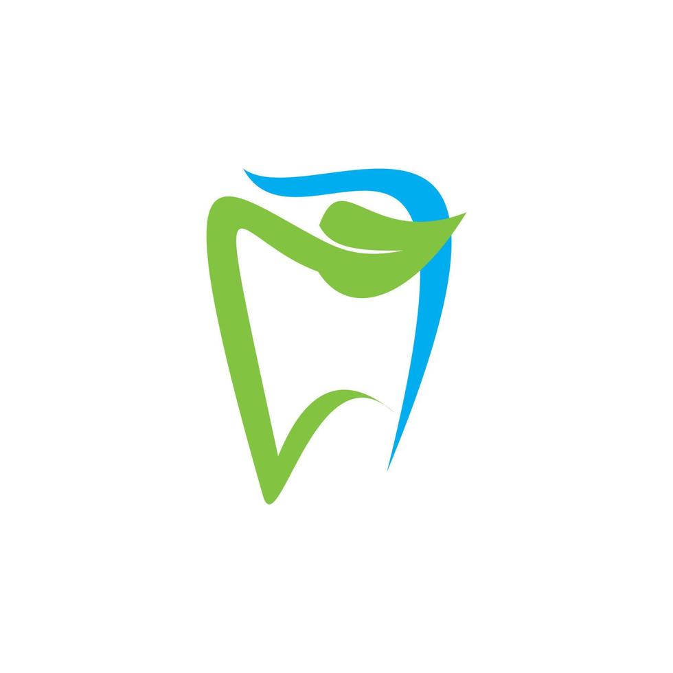 logo dentale della natura, logo della clinica dentale vettore