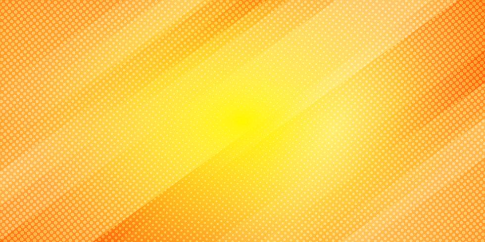 Le linee oblique di colore giallo e arancio astratto gradiscono le bande il fondo e lo stile di semitono di struttura di punti. Trama minimal moderno modello geometrico elegante. vettore