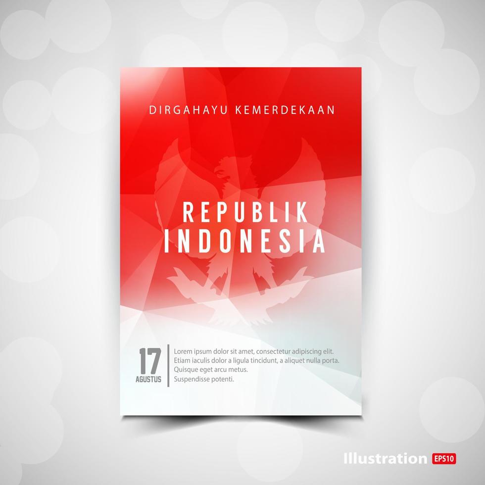 felice giorno dell'indipendenza dell'indonesia. poster, design volantino vettore