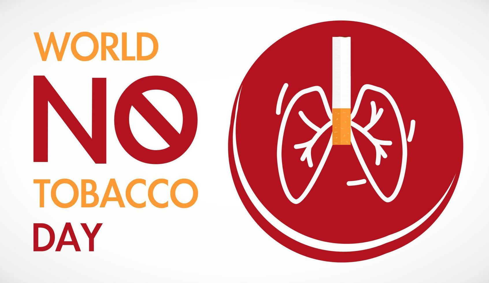 giornata mondiale senza tabacco. illustrazione vettoriale, banner, cartolina. vettore