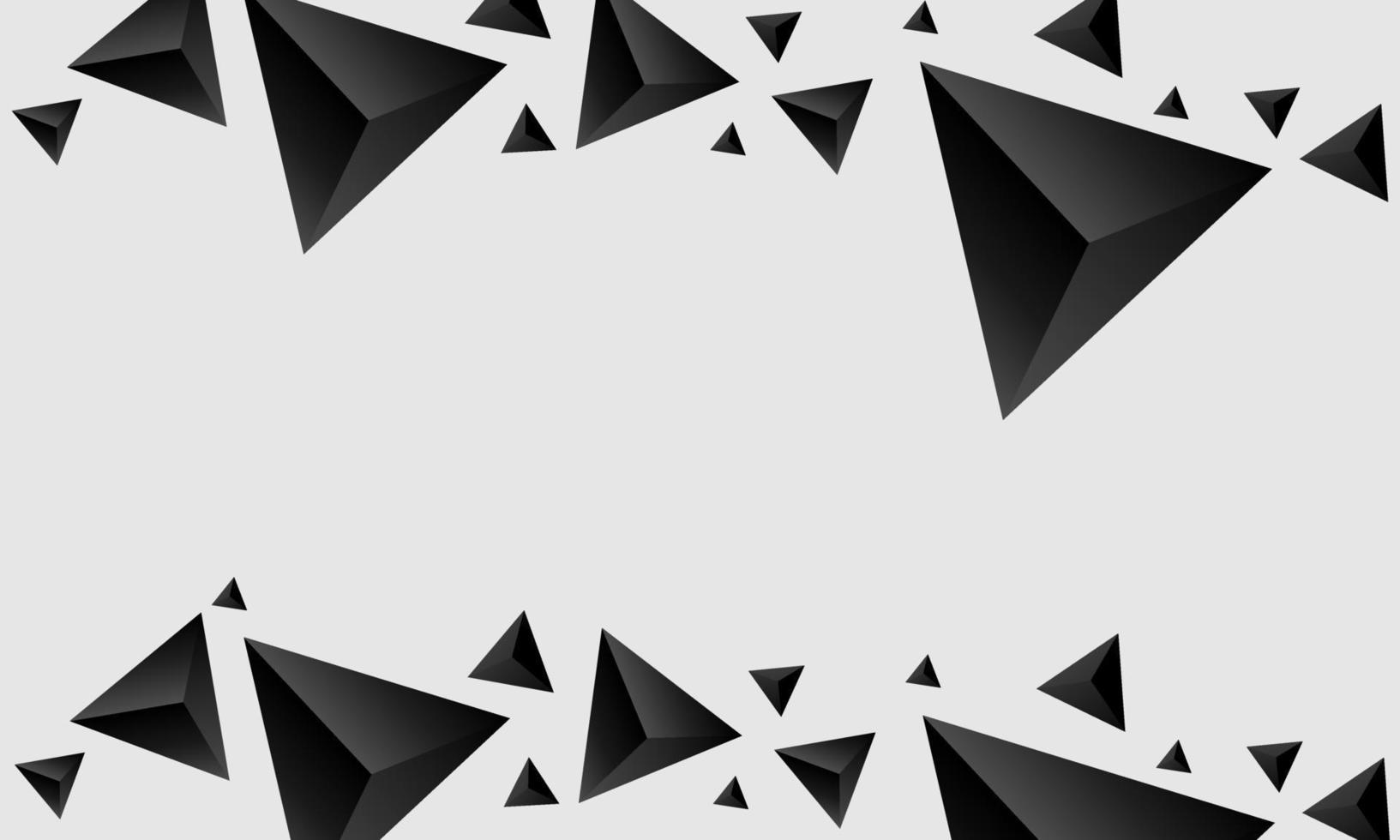 triangolo 3d astratto sfondo monocromatico vettore