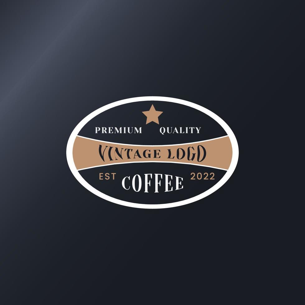 modello logo vintage retrò. logo caffè design moderno vettore